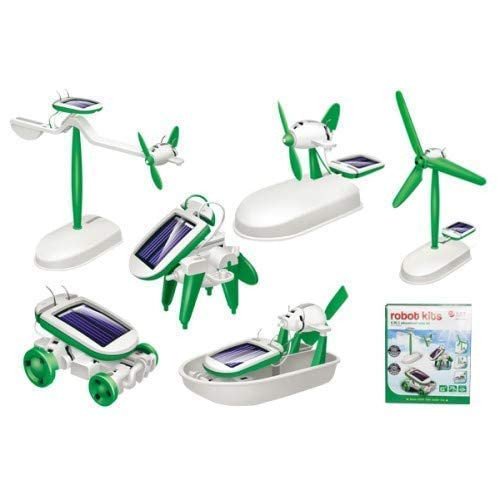 6-in-1 Solar Educational Robot Kit Toys  just @ 399 Powered by The Solar Energy - DIY Build Kit Building Science Project Experiment Kit - for Kids, Children & Girls