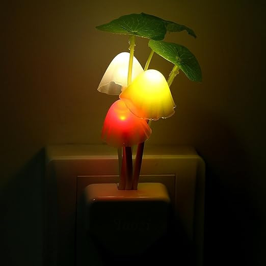 LED Night Lamp @ ₹ 99 Soft Light Illumination Auto On/Off, Mushroom Lamp